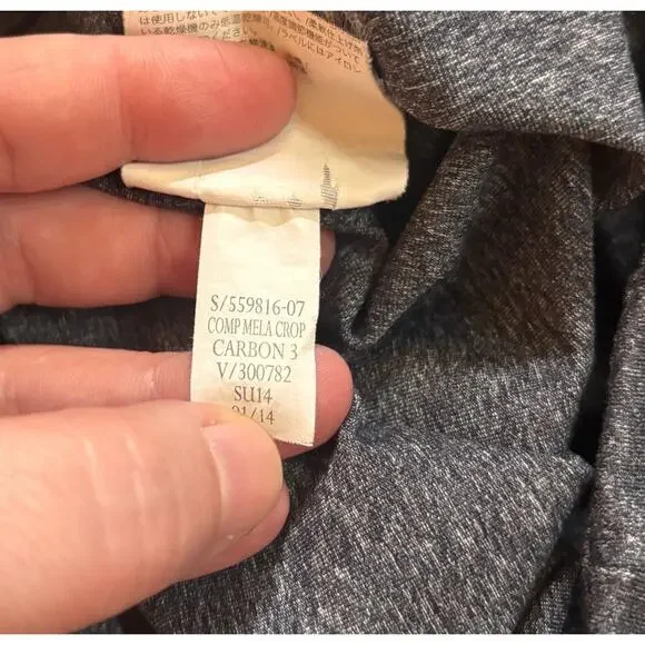 Old Navy Active Cropped Leggings Womens Size L Charcoal Heathered Athletic Pants - Picture 4 of 6